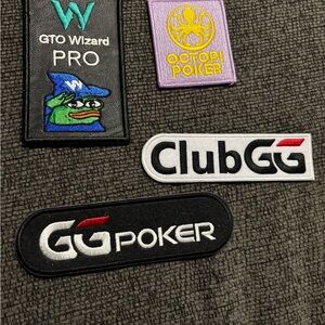 Poker Themed Embroidered Patches Set